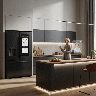 Home security system with smart lock and surveillance cameras