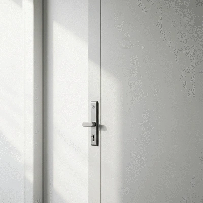 Serrure de haute sécurité Fichet sur une porte moderne